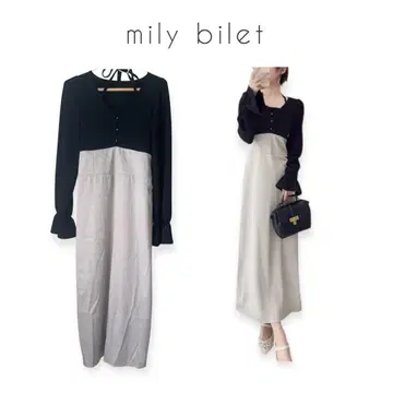 mily bilet L 사이즈 롱 원피스 초커 디자인
