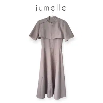 jumelle 케이프가 있는 롱 원피스 슬리브리스 세트