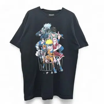 NARUTO 나루토 티셔츠 블랙 XL 애니메이션 2002년 773