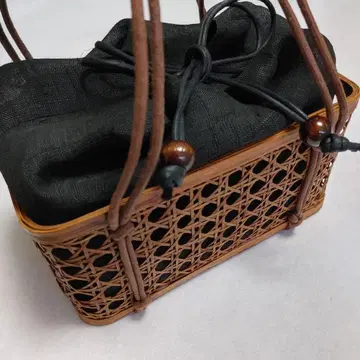 유카타 바스켓백 블랙 내부 가방 포함