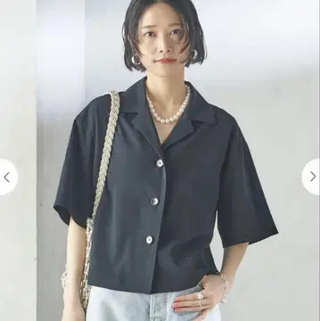 SHIPS 블랙 반팔 셔츠 ONE SIZE