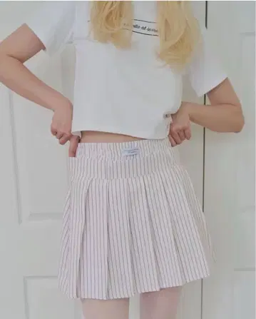 Smyeon 스트라이프 플레이 야드 스커트