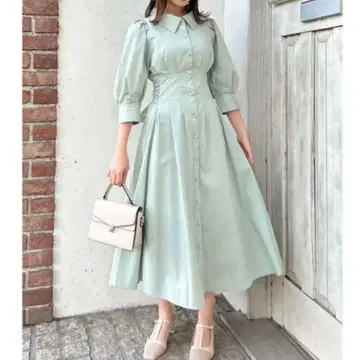 다즐린 dazzlin 셔츠 원피스 S 허리 턱 셔츠 원피스