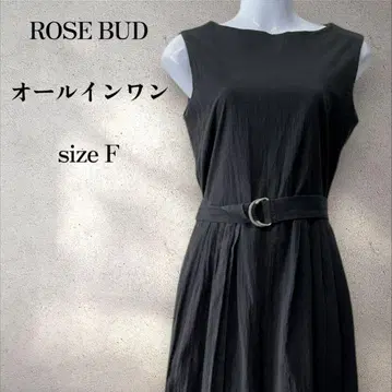 ROSE BUD 벨트 블랙 올인원 F 슬리브리스