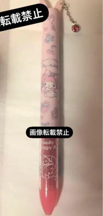 마이멜로디 토끼 귀 볼펜 블랙 레드 2색 볼펜 마이멜로디 산리오