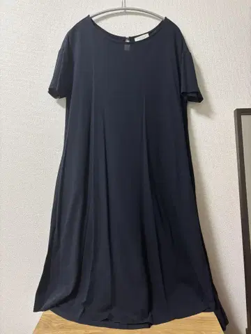 유나이티드 애로우즈 네이비 반팔 A 라인 원피스