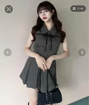 OLIVE de OLIVE 슬리브리스 셔츠 미니 원피스