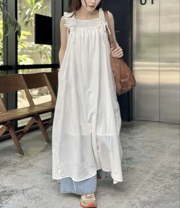 wcloset 드로스트 프릴 탱크 원피스