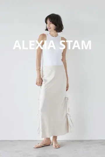 ALEXIA STAM 새틴 스커트