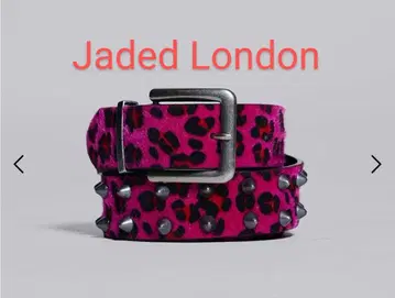Jaded London 레오파드 무늬 스터드 벨트