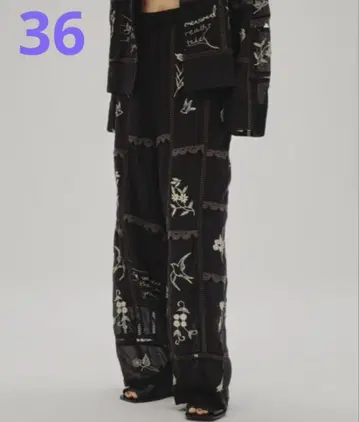 오늘의 자수 패치워크 팬츠