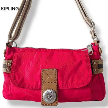 KIPLING 키플링 숄더백 나일론 레드 키링 포함
