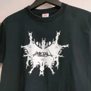 METAL 밴딩 티셔츠 맥시멈 택 블랙 S 사이즈