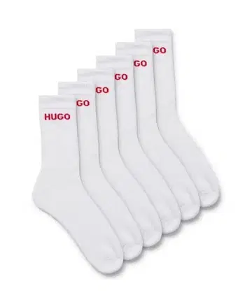HUGO 화이트 양말 6팩 43-46(27~29cm)