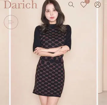 Darich 로고 자카드 니트 풀오버 블랙 계열 새상품급