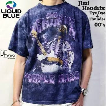 00s Jimi Hendrix 지미 헨드릭스 밴딩 티셔츠 리퀴드 블루