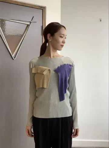 todo pleats long sleeve top 민트