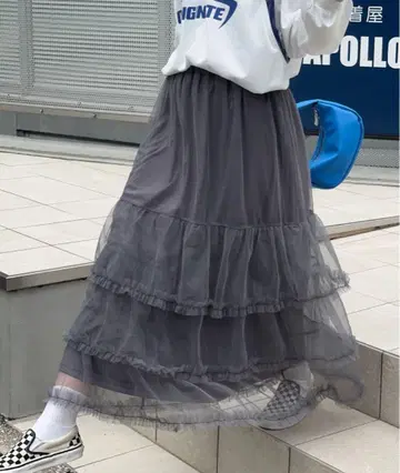 CIAOPANIC 튤 프릴 티어드 스커트
