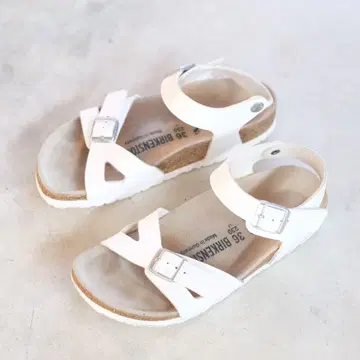 BIRKENSTOCK 버켄스탁 RIO 리오 36 화이트 가죽 샌들 화이트
