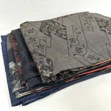 오시마 명주 기모노 순수 실크 5벌 묶음 판매 리메이크 재료 S-1575