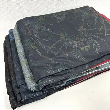오시마 명주 기모노 순수 실크 5벌 묶음 판매 리메이크 재료 S-1578