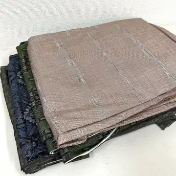 오시마 명주 기모노 순수 실크 5벌 묶음 판매 리메이크 재료 S-1579
