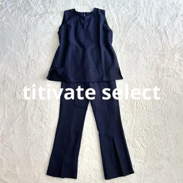 titivate 셋업 팬츠 스타일 네이비 슬리브리스