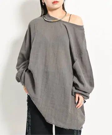 CITYSHOP 시티샵 린넨 코튼 풀오버 블라우스