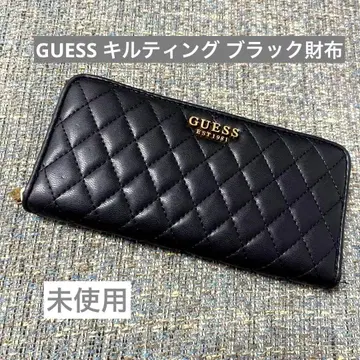 미사용 GUESS 퀼팅 블랙 지갑