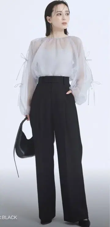anuans 아누아스 원 핸들 라운드 백 블랙