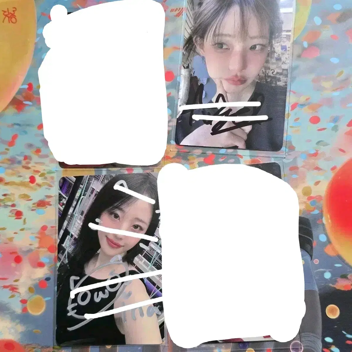 QWER サイン入りチェキ　들어간 체키 Magenta マゼンタ QWER Magenta Autograph Bass on Bunjang Global Site.