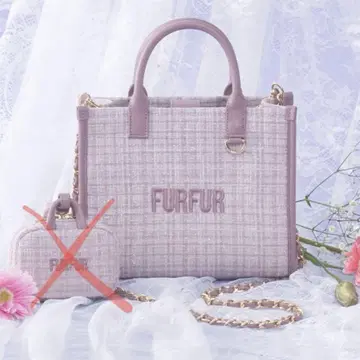 FURFUR 트위드 로고 토트백 LAV