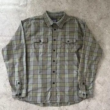 파타고니아 플란넬 셔츠 L 사이즈 체크 옴브레 긴팔 patagonia