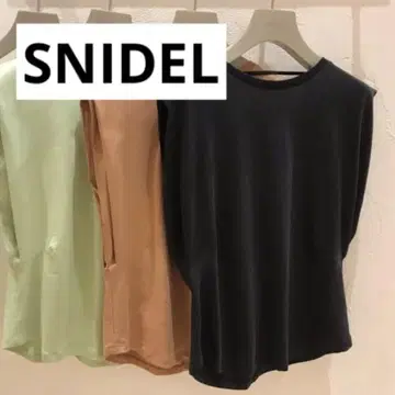 snidel 턱 숄더 컷 풀오버 슬리브리스 티셔츠