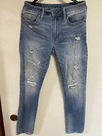 AMERICAN EAGLE 라이트 블루 데미지 진