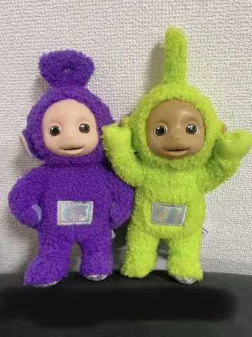 텔레토비즈 봉제 인형 보라색과 그린 2개 세트