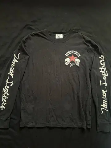 vanson leathers 스컬 그래픽 롱 T