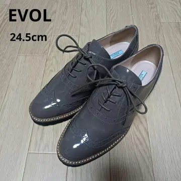 새상품급 이보르 로퍼 윙 칩 에나멜 브라운 24.5cm