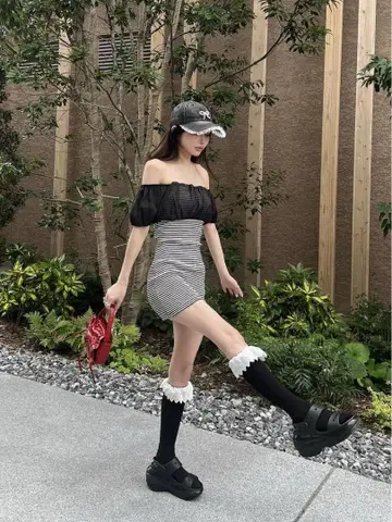 Darich 도킹 오간자 원피스