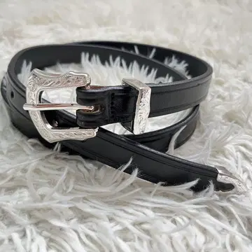 USA제 TORY LEATHER WESTERN BELT BLACK