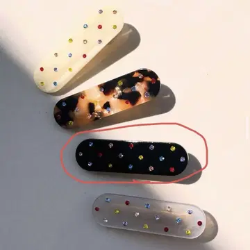 potete 큐빅 헤어핀 블랙 2개 세트