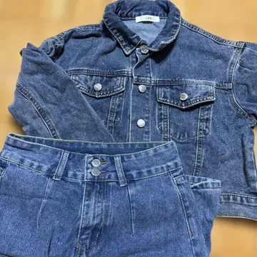 여성용 데님 셋업