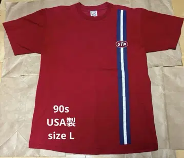 90s STP 기업 티셔츠 USA제 L 빨간색 저지 바디