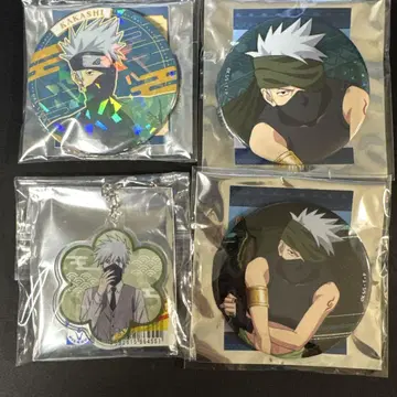 NARUTO 돌풍전 하타케 카카시 캔뱃지 및 키링 세트