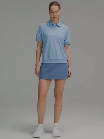 Lululemon 스카이블루 피케 셔츠