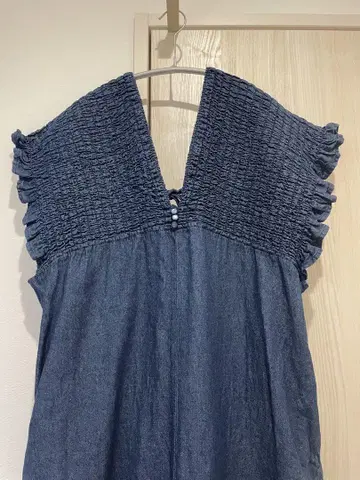 시마무라 데님 셔링 살로펫