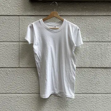 80s 90s USA제 화이트 무지 티셔츠 반팔 S 사이즈 빈티지