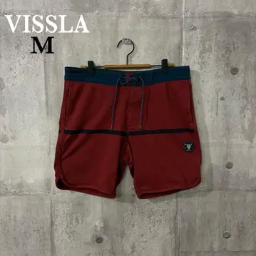 VISSLA M 사이즈 레드 숏 팬츠
