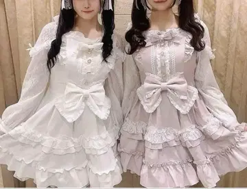 티아라 리본 티어드 원피스 핑크