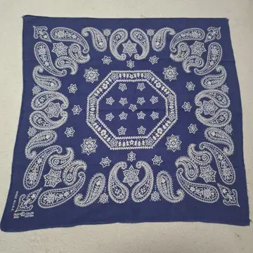 60s70s 엘리펀트 빈티지 반다나 한쪽 귀 네이비